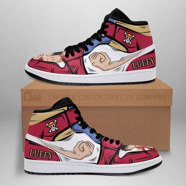 

customization luffy sneakers one piece anime shoes for fan