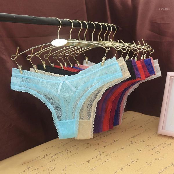 

women's panties 1 pc women underwear seamless female lingerie t-back mesh g-string thong woman see through lenceria mujer, Black;pink