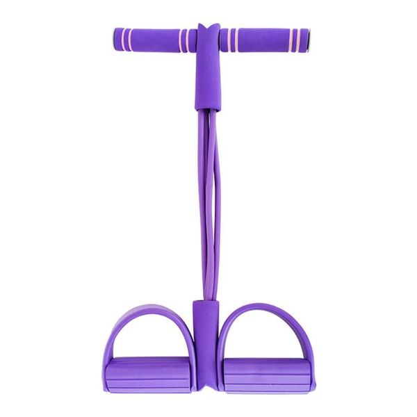 

1pc foot pedal puller yoga resistance band foot pulling band for home (purple)
