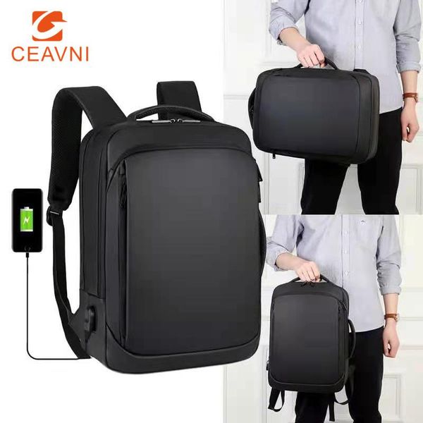 

backpack ceavni lapmens male 15.6 inch waterproof back pack usb charging travel bags business notebook backpacks mochila