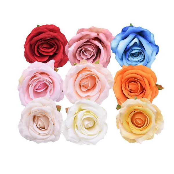 

5/10pcs 10cm artificial silk rose flower head for wedding home party diy decoration fake flowers diy wreath scrapboo jllbxw