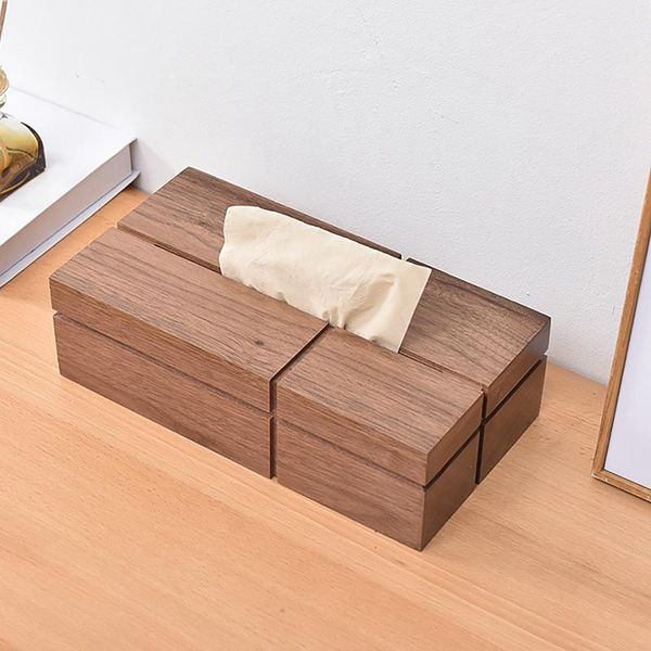 

tissue boxes & napkins 1pcs black walnut wood household living room coffee table paper towel holder home modern ornaments