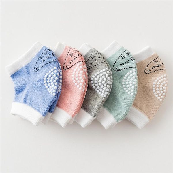 

socks non-slip baby boys knee pads kids kneepad for girls safety crawling protector leg warmer summer breathable toddlers kneecap, Pink;yellow