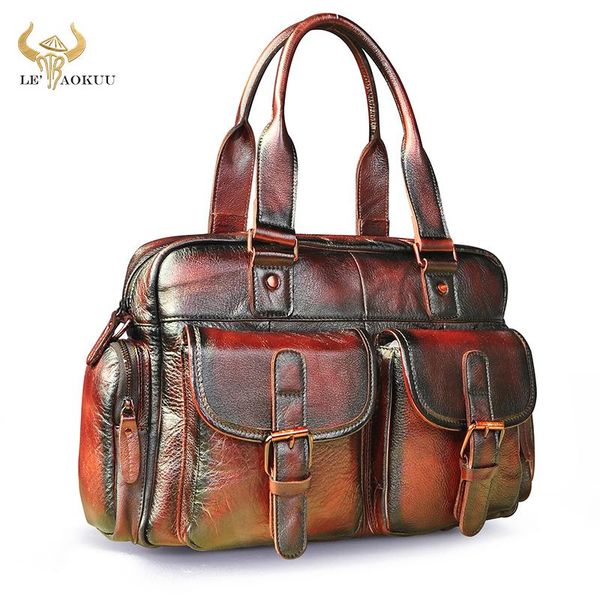 

briefcases luxury real leather fashion wine large business briefcase bag male design travel lapdocument case tote portfolio 061