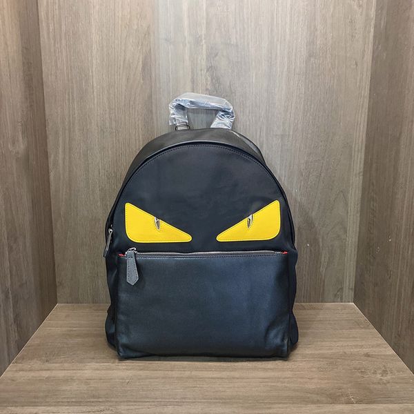 

designer f zaino series little monster backpack bag italy roma brand outdoor packs men women leather with canvas black luxurys designers bag