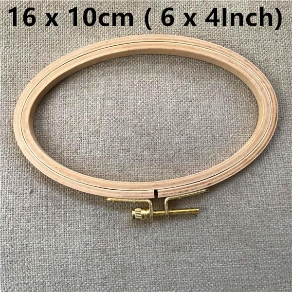 

16*10cm wood oval embroidery hoop beech oval hoops embroidery tool diy cross stitch hoop, Black