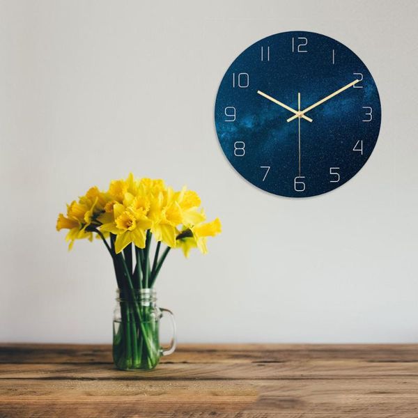 

pattern decorative wall clock uv silent acrylic clock without battery no.cc020 for home office