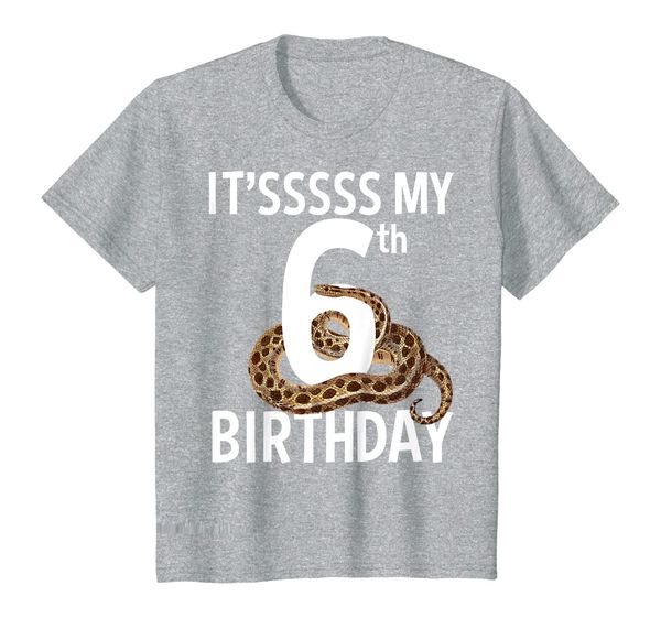 

kids 6 year old snake birthday party shirt reptile 6th gift, White;black