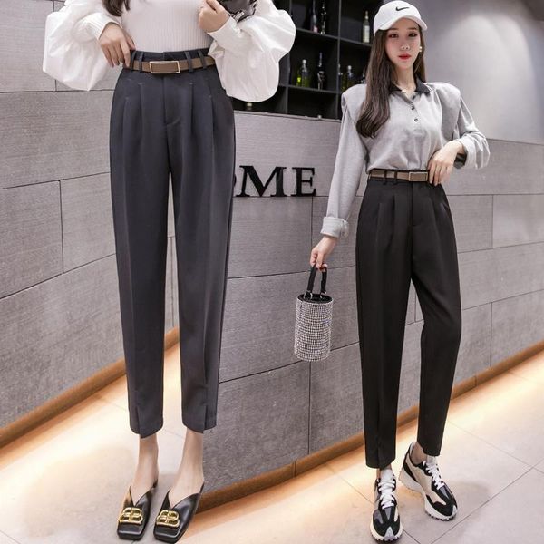 

women's pants & capris real s loose harem for women autumn high kio, Black;white