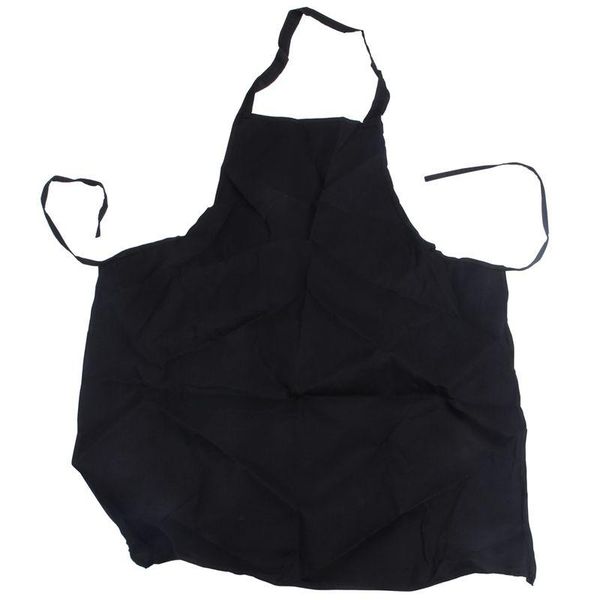 

12 pack bib apron - black apron bulk with 2 roomy pockets machine washable for kitchen crafting bbq drawing