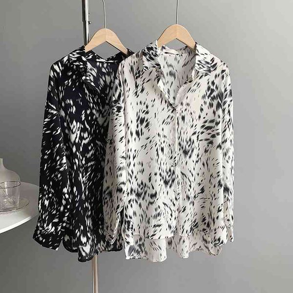 

women's knits & tees spring chiffon blouses long sleeve flower print s and fashion shirt blusas roupa feminina q0rc, White