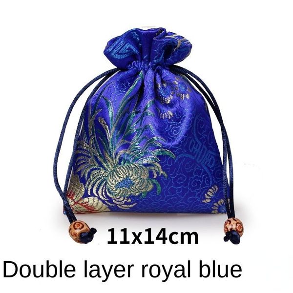 

gift wrap 11x14cm jute embroidery peony silk pouch jewelry travel storage mini candy packing bags for bag 1pc