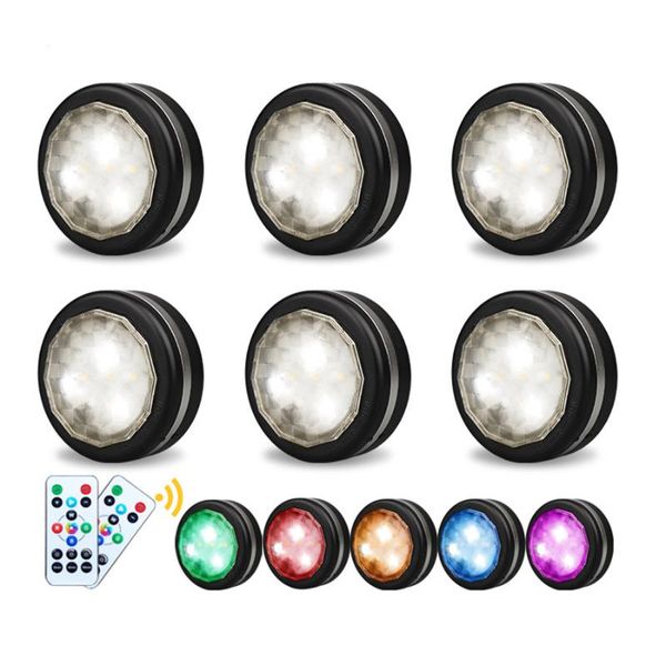 

cabinet light portable rgb led closet lamp under 6 lamps & 2 remote controller indoor for bedroom,kitchen,corridor