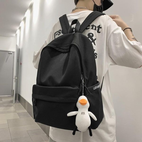 

backpack fashion solid color nylon women men school backpacks waterproof bags for girls boys