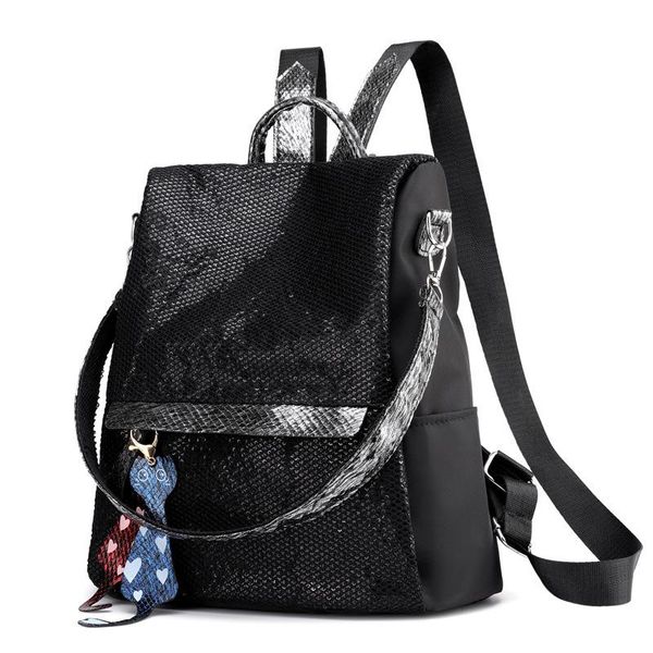 

outdoor bags sequin dual purpose backpack large capacity fashion goods anti-theft women's bag multi-functional college