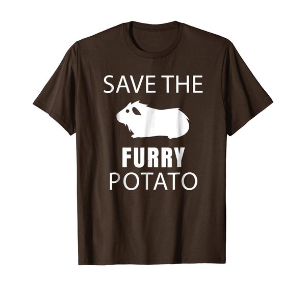 

mountain guinea pig t-shirt - save the furry potato, White;black
