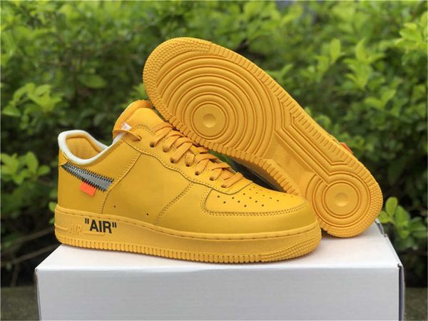

authentic 1 one running shoes university gold forces men yellow metallic silver white sports sneakers size 36-46