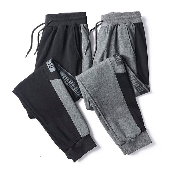 

2021 new mens sweatpants autumn winter man harem fitness bodybuilding joggers workout trousers men casual cotton pencil pants homme cchd, Black