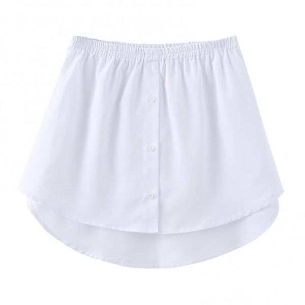 

women's swimwear women fake shirt irregular skirt blouse tail hem detachable underskirt a false mini half-body beskirts, White;black