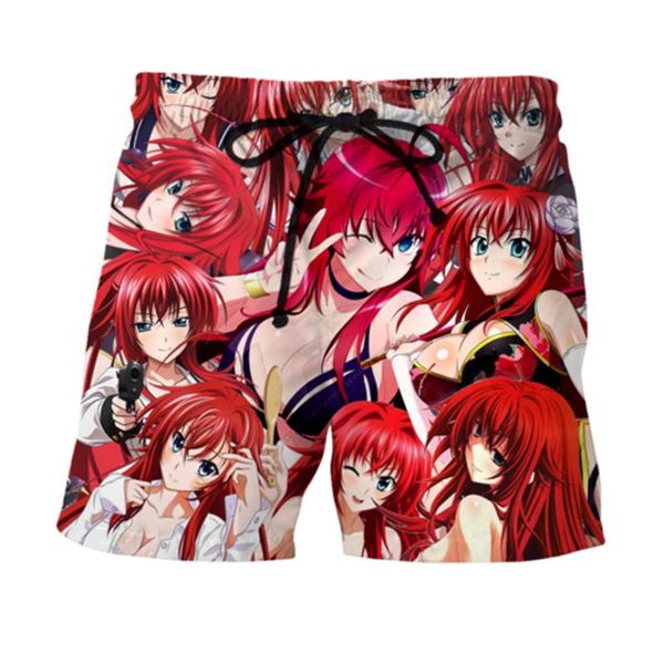 

soshirl high school shorts cute manga character streetwear elastic waist drawstring fitness shorts summer homme menclothing, White;black