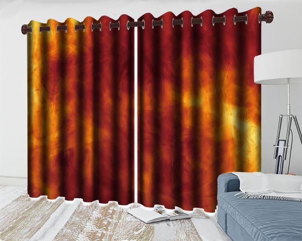 

fire red flame 3d curtain 3d living room curtain hd digital printing interior decoration practical blackout curtains