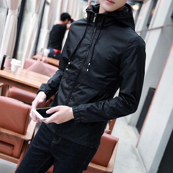 

2020 hooded bomber jacket men casual masculino spring autumn mens jackets and coats masculino coat men, Black;brown