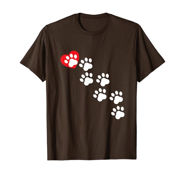 

dog paw print t-shirt - cute adorable dog lover pet tees, White;black