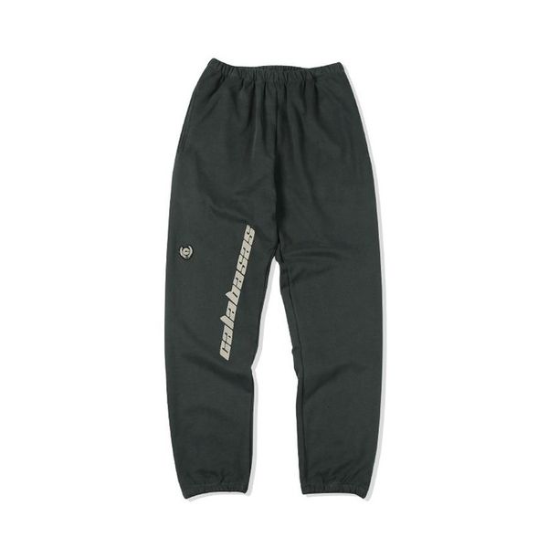 

2021 new west season 5 dark blue sweatpants men women cotton patch embroidery calabasas pants jogger kanye y7bh, Black