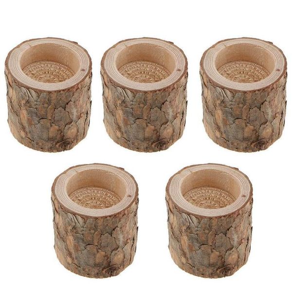 

10x raw natural tree stump candlestick wooden candle holder tea light votive candle s qylpqp