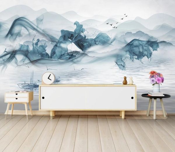 

wallpapers bacal po wallpaper mural abstract ink landscape tv background wall covering living room bedroom home decor 3d paper