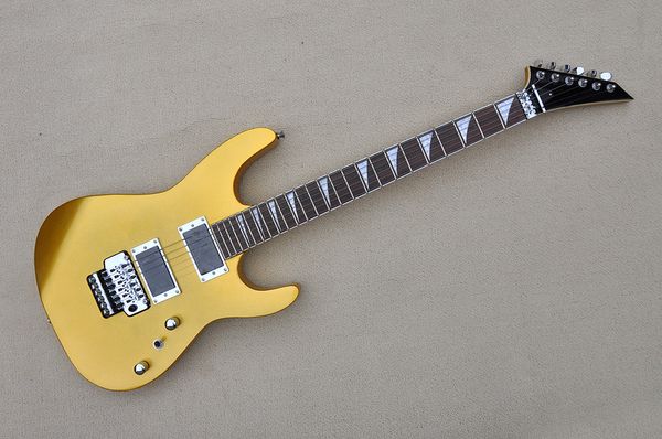 Guitarra elétrica do corpo amarelo metálico com fingerboard de Rosewood, hardware do cromo, fornece serviços personalizados
