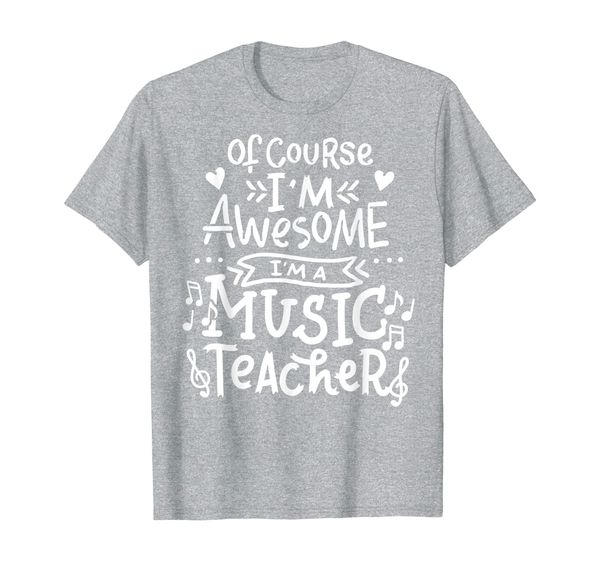 

music teacher tshirt musical tee awesome musician gift, White;black