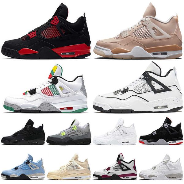 

4 4s men basketball shoes university blue black cat pure money desert moss thunder encore mens womens outdoor sports trainers sneakers