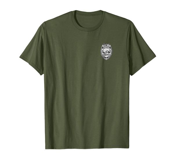 

office of department of corrections badge t shirt, White;black