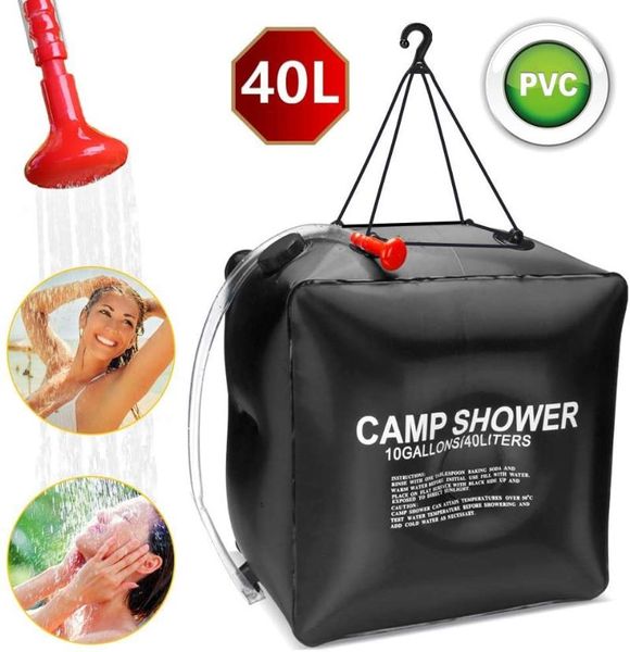 

40l water bag energy heated bathing portable solar heated outdoor camping shower bag picnic water hiking storage