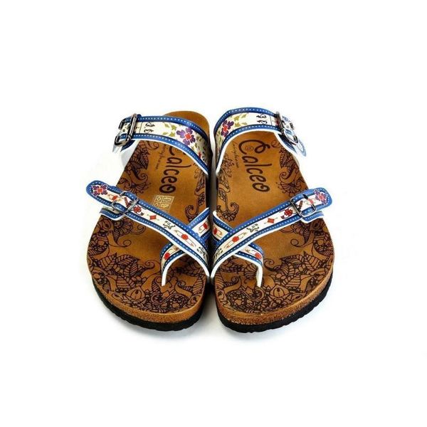

calceo women ope toe flat slippers vegan artificial leather multicolor patterned summer 2021 new style sandals, Black