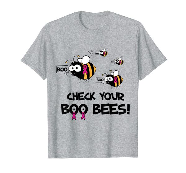 

check your boo bees promotes breast cancer warriors tees t-shirt, White;black