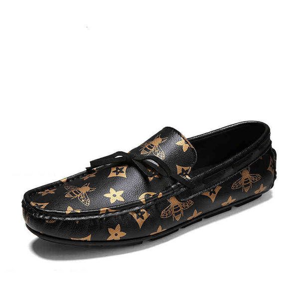 

summer doudou shoes men's leather , one foot british fashion , lazy leisure iving, Black