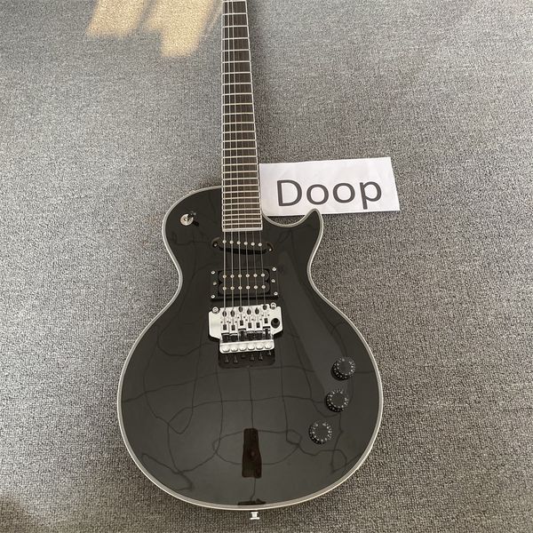 

oem black electric guitar, ebony binding, sliver hardware, delivery