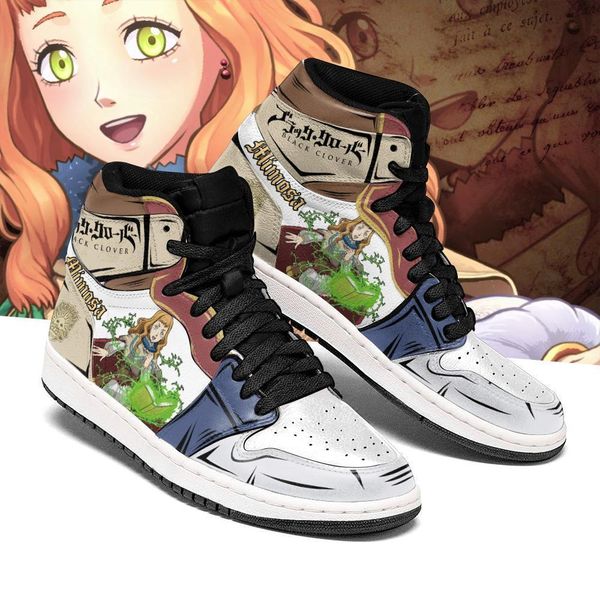 

golden dawn mimosa vermillion sneakers black clover anime shoes