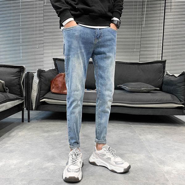 

2021 28-34 new spring brem fashionable men casual denim pants of fine fit 8gnq, Blue