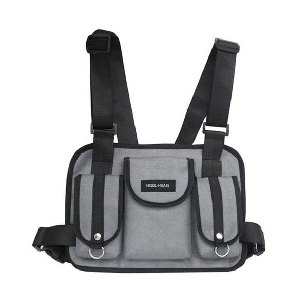 

backpack men tactical chest rig waist bag hip hop street wear shoulder bags