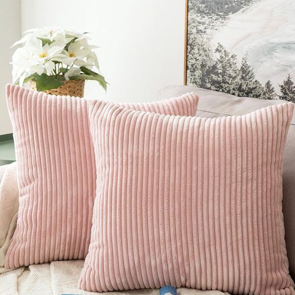 

pillow case corduroy throw nordic style solid color bed sofa car home office decorative cover cushion pillowcase