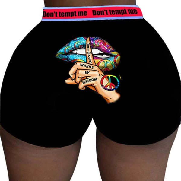 

women's shorts women fun print slim skinny letter summer casual style fitness clothes holiday daily wear sexy, White;black
