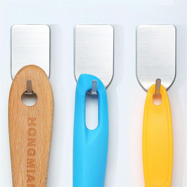 

bath accessory set 8/4pcs cap clothes no nail stainless steel for coats adhesive hook wall mounted key towel bathroom sticky punch remo