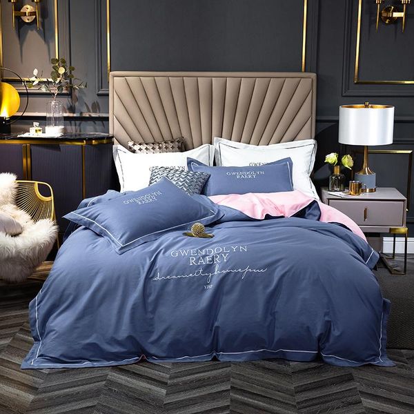 

bedding sets michiko home textiles nordic simple pure cotton duvet cover sheet pillowcase luxury solid color double bed four piece set