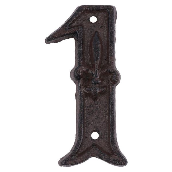 

novelty items vintage diy door address numbers cast iron metal gate number 1 for house