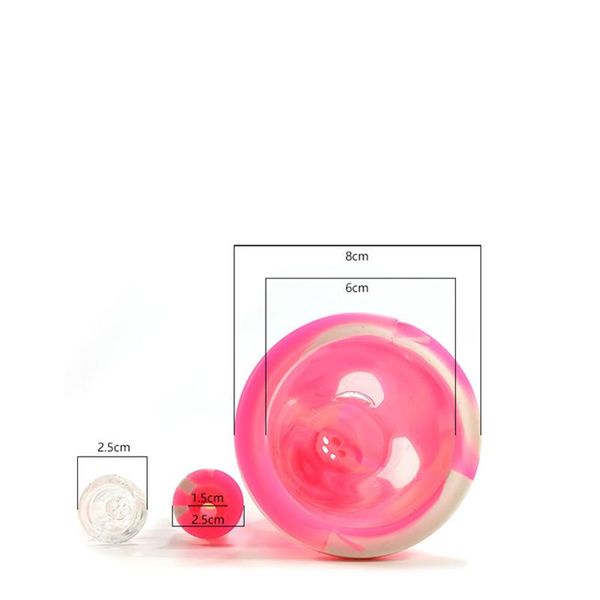 Narghilè Rosa tubo dell'acqua in vetro Bong in silicone Tubi rimovibili con design a pagoda da 9,8 pollici di altezza