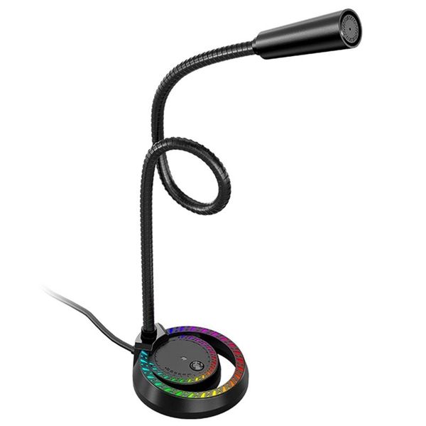 

rgb microphone luminous deskusb microphone computer game voice