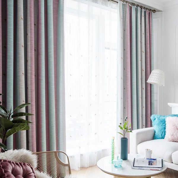 

curtain & drapes pattern curtains for living room striped cotton linen children bedroom modern printed window treatment